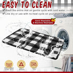 2 Pcs Large Self Warming Cat Pad Self Heating Cat Mat Bed Dog Crate Pet Blankets Thermal Heated Bed Mat for Outdoor Indoor Newborn Kittens Puppies Dog(Black and White Plaid,24 x 18)