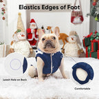 Fleece Lining Extra Warm Dog Hoodie in Winter,Small Dog Jacket Puppy Coats with Hooded,Beige and Blue XS