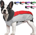 Dog Coat, Waterproof Ripstop Dog Winter Jacket with Leash Hole, Reflective Adjustable Warm Pet Fleece Snow Sweater for Small Medium Large Dogs - Red, 2XL