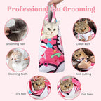 21.7" Cat Wrap for Cutting Nails, Cat Restraint for Nail Clipping, Cat Swaddle Wrap for Kittens, Cat Burrito Wrap Can Be Applied to Cat Nail Trimming, Large, Within 6lbs