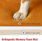 Majestic Pet Orthopedic Memory Foam Dog Crate Mat - Plush Pet Bed Pad for Crates & Kennels | USA Crafted | 30"x21" Villa Orange