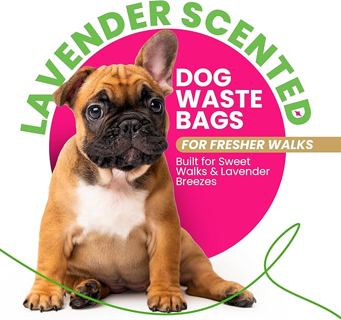 Dog Poop Bags 120 Count – Leakproof, Easy Open, Lavender Scent | Extra Thick Plant-Based PLA + PBAT, Fits All Dispensers | Funny Hey Stinky Design – $1 Donated to Service & Therapy Dogs