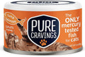 Pure Cravings Wet Cat Food Canned Tuna and Salmon Cutlets in Gravy, 100% Mercury-Tested, Moist Can Fish for Cats, Grain-Free, Protein, Non-GMO, Pack of 12