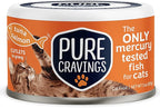 Pure Cravings Wet Cat Food Canned Tuna and Salmon Cutlets in Gravy, 100% Mercury-Tested, Moist Can Fish for Cats, Grain-Free, Protein, Non-GMO, Pack of 12