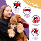 Long Retractable Dog Leash with Poop Bag Dispenser – Tangle-Free 16FT Extendable Leash for Small Dogs and Medium with Removable Waste Bag Holder & 2 Rolls of Bags - Medium - Red
