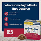 Blue Buffalo Bits Natural Soft Moist To Go Dog Training Treats Beef Recipe 1-oz Bags (Pack of 12)