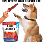 Beloved Pets Dog Treats Duck Jerky 1.5 LB - Human Grade Pet Snacks - Natural High Protein Meat Dried Strips - Best Chews for Training Small & Large Dogs - Bulk Soft Pack