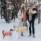 Kuoser Warm Dog Coat, Waterproof Dog Jacket for Extra Large Dogs, Adjustable Durable XXXL Doggie Winter Coat Reversible Puppy Cold Weather Apparel for Large Breed, Pink 3XL