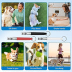 3 Pack Dog Whistle to Stop Barking Neighbors Dogs, Adjustable Silent Dogs Whistle, Training Whistles with Lanyard, Recall Training Whistles to Stop Barking Neighbors Dog(Black, White, Red)