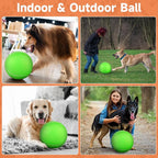 QDAN Giant Large Tennis Ball for Dogs: 9.5" Big Balls for Dogs for Outdoor Play, Big Tennis Ball Dog Toy for Small Medium Large Dog, Green