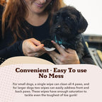 Natural Dog Paw Wipes -50 Ct- Organic, Vegan Pet Paw Wipes for Dogs, Eco-Friendly Dog Paw Wipes for Dogs, Ideal for Removing Dirt, Allergens & Moisturizes Dry Cracked Paws, Coconut Oil & Cocoa Butter