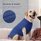 IECOii Dog Sweater Large Size Dog,Large Dog Sweater for Male Female Dogs,Neutral Thick Warm Dog Sweater,XL Dog Sweater for Christmas Thanksgiving Halloween,Beagle Corgi Large Dog Sweater,Blue-XL