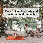 BDEUS 51x35In Extra Large Size Outdoor Dog Bed, Waterproof & Portable Camping Travel Pet Mat, Easy to Clean, Washable Odor Resistant Pet Cooling Pad (Orange)
