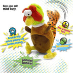 goDog Action Plush Pheasant Animated Squeaky Dog Toy, Chew Guard Technology - Brown, One Size