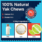 100% Natural Yak Cheese Himalayan Made Dog Chews All Breeds - Lactose Free Yak Chew for Small Medium & Large Dogs - Dental Cleaning Dog Chews for Aggressive Chewers - Long Lasting Odor & Gluten Free