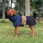 Spark Paws Dog Raincoat, Waterproof Windproof Rain Jacket, for Small Medium Large Extra Large Dogs, Reflective Breathable Full-Body Coverage Dry Suit - Blue Gold Black - M