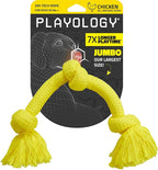 Playology Rope Toys for Dogs | Tug of War Dog Toy for Aggressive Chewers | Chicken Scented Dog Toys | Jumbo Rope Toy for Interactive Play