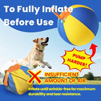 22‘’ Jingle Herding Ball for Dogs & Puppies with Bell, Dog Play Toy, Audible Herding Ball for Cattle Dog, Australian Shepherd, Thickened Oxford Cover, Pump, Patch Repair Kit (22inch)