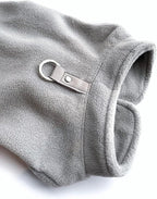 JACKO & CO - Fleece Vest Dog Sweater with Leash Ring - Soft, Warm & Lightweight Pullover Coat for Small & Medium Dogs, Puppies & Cats - Cozy Fall/Winter/Spring Pet Jacket (Grey, X-Small 2-4lbs)