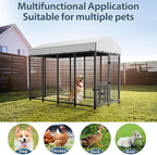 ROOMTEC Large Dog Kennel Outdoor Pet Pens Dogs Run (8 x 4 x5.6-ft)