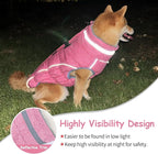 Malier Dog Coat, Reflective Dog Jacket Waterproof Windproof Puppy Cold Weather Coats with Harness Built in, Winter Extra Warm Pet Coat Fleece Vest for Small Large Pets and Puppy (Pink, XXX-Large)