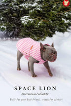 SPACE LION Dog Puffer Jacket, Down Winter Coat, Durable Outdoor Coat for Cold and Windy Conditions, Waterproof, Lightweight Jacket, Adjustable Fit for Small, Medium, Large Dogs(Pink,10/S)
