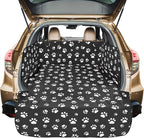 Veckle Cargo Liner, SUV Cargo Cover for Dogs with Side Flaps Hammock Water Resistant Nonslip Dog Seat Cover Area Protector Scratchproof for SUVs Sedans Vans, Paw Print