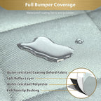 F-color SUV Cargo Liner for Dogs - Waterproof Pet Cargo Liner with Side Flaps, Comfort Dog Cargo Cover with Bumper Flap, Scrachproof Non-Slip Large Size Universal Fit SUVs Sedans Trunks Vans, Grey