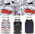 CuteBone Winter Dog Jacket - Reversible Thick Soft Windproof & Waterproof Coats for Small to Large Dogs with Leash Hole