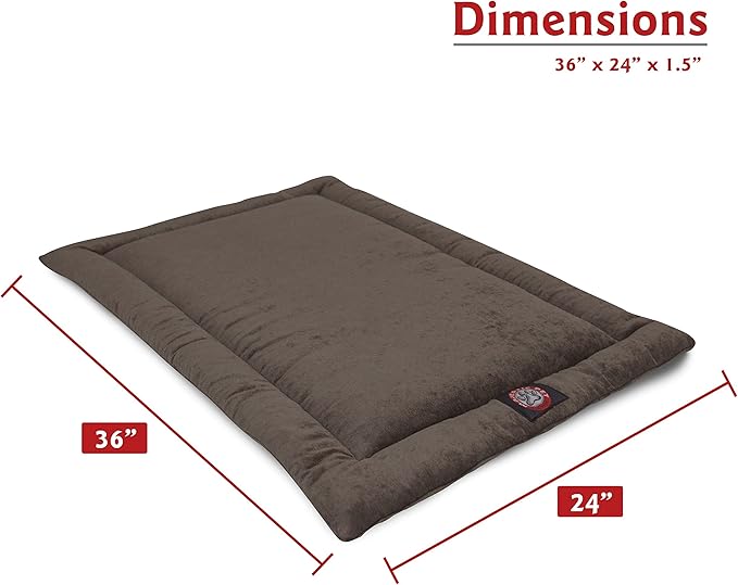 Majestic Pet Orthopedic Memory Foam Dog Crate Mat - Plush Pet Bed Pad for Crates & Kennels | USA Crafted | 36"x23" Villa Storm