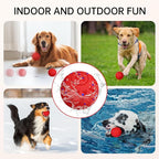 Interactive Dog Toys Dog Ball,Durable Motion Activated Automatic Rolling Toys for Medium/Large Dogs,Automatic Moving, Bouncing,and Rotating,E-TPU Material, IP54 Waterproof (Red)
