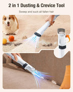 LABIGO Dog Grooming Vacuum, 12000Pa Dog Hair Vacuum with Pet Clipper, 1.8L Pet Vacuum for Shedding Grooming Trimming, 3 Suction Modes Grooming Kit with 4 Grooming Tools for Cats
