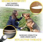 ADITYNA Heavy Duty Dog Collar for Extra-Large Dogs - Reflective Big XL Collar with Handle for Training, and Walking - Wide, Thick, Tactical, Soft Neoprene Padded