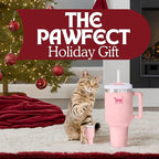 Kitty Cup Catnip Toy - Christmas & Birthday Cat Gift Toy with Catnip & Crinkle, Funny Stocking Stuffer for Girl Indoor Kitten (Pink Peach Dust)