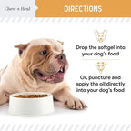 Wild Caught Omega 3 Fish Oil for Dogs -360 Softgel Capsules for Healthy Skin and Coat -Large 1000mg Dog Fish Oil Pills for Shedding, Dry Itching Skin -Pet Omega Salmon Supplement (2 Packs of 180)