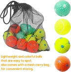 2 inch Dog Training Tennis Balls and Rubber Balls, Interactive Dog Playing Balls Dog Toy Balls Chew Toys for Small Medium Size Dogs Playing Fetching (16 Pack)
