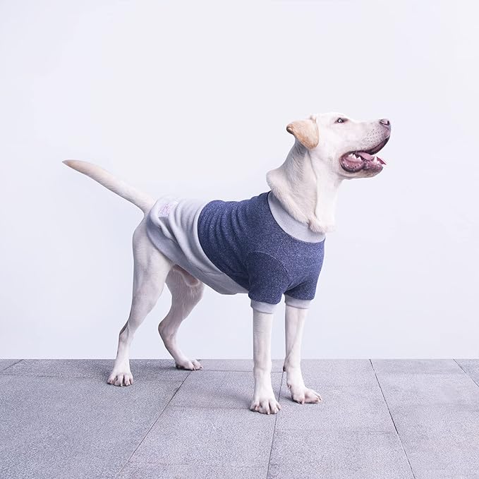 Extra Large Dog Sweaters Warm Clothes Pullover Sweatshirts for Labrador Rottweiler Great Dane, Blue Grey, 9X-Large