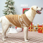 Warm Winter Pink Dog Sweater - Cold Weather Pet Clothes for Small Medium Large Dogs Indoor Outdoor, Soft Classic Knit Puppy Apparel Coat, Khaki, ML