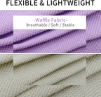KYEESE 2Pack Dog Shirts Waffle for Small Dogs, Stretchy T-Shirts, Lightweight Tank Top, Sleeveless Vest, Breathable, Large, Purple + Grey