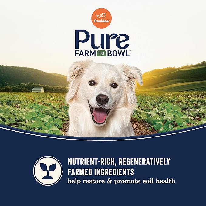 Canidae Pure Farm to Bowl Free-Range Bison, Lentil & Carrot, Adult, Grain-Free Dry Dog Food, 4lb