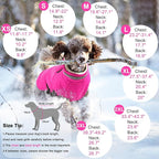 Dogcheer Dog Coat, Waterproof Dog Jacket with Harness, Reflective Adjustable Puppy Winter Coat with Zipper, Christmas Snow Jacket Clothes for Small Medium Large Dogs - Pink 3XL