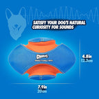 Chuckit! Giggle Fumble Fetch Ball Dog Toy (7.9 Inch Diameter) Giggle Sounds Dog Toy (No Batteries Required), for All Breeds