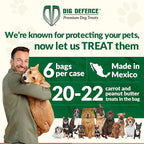 Dig Defence Premium Dog Treats - Carrot & Peanut Butter Gourmet Healthy Dog Treats, All-Natural Ingredients Training Treats for Dogs, 6-Pack