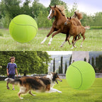 25" Herding Ball for Dogs & Horses with Green Nylon Cover, for Australian Shepherd Training Toy, for Medium & Large Pets Outdoor Play & Exercise