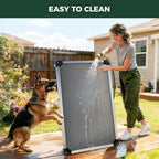 FXW TitanNest Chew-Proof Elevated Dog Bed, Raised Cot for Indoor/Outdoor/Camping Use, Durable & Washable Padded Pet Bed for Large Dogs, 50.0" L x 31.0" W x 7.3" H, Gray
