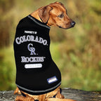 MLB Colorado Rockies Dog T-Shirt, Small. - Licensed Shirt for Pets Team Colored with Team Logos. - Premium Stretchable Materials for The Comfort of Your Dog & cat.