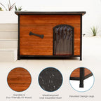 Large Solid Wooden Dog House,Suitable for Both Indoor and Outdoor, Suitable for Large Dogs and Animals of The Following Size, Easy to Clean,Can DIY,45.75" W x 31.25" D x 32.5" H,Grey