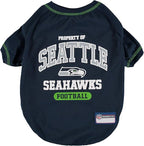 NFL Seattle Seahawks Dog T-shirt Large. - Licensed Shirt for Pets Team Colored with Team Logos- Premium Stretchable Materials for the comfort of your Dog & Cat