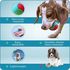 Rubber Fetch Dog Balls 3 inch for Large and Medium Breeds, Durable Toy for Chewers (7 Pack)