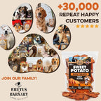 BRUTUS & BARNABY Sweet Potato Dog Treats – Support Sensitive Stomachs with USA-Grown, Hypoallergenic Treats That Smell as Good as They Taste